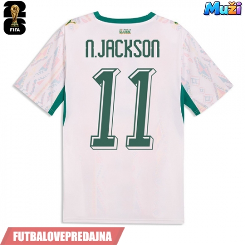 Lacne Muži Futbalové dres Senegal Nicolas Jackson #11 MS 2026 Krátky Rukáv - Domáci